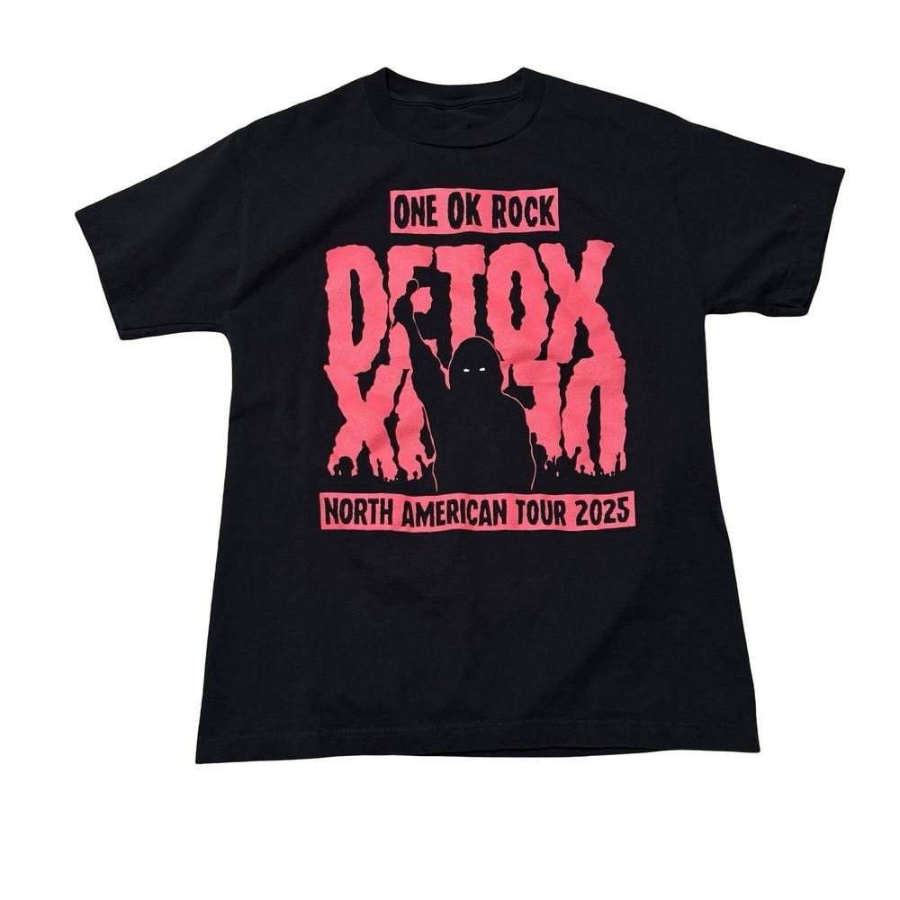 One Ok Rock Men's DETOX 2025 North American Tour Double Sided T Shirt SM 18.5x27